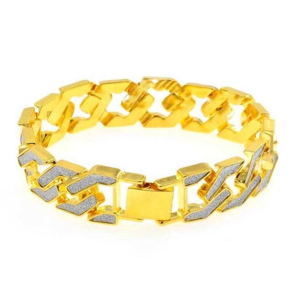 hip hop bracelet fashion chain mens atmospheric frosted cuban link wholesale, Black