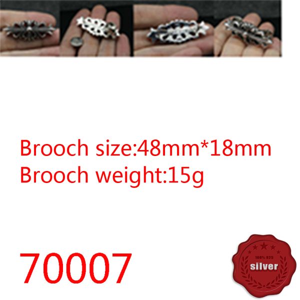 70007 fashion brooch shirt collar buckle s925 sterling silver cross flower letter personalized vintage punk hip-hop jewelry decoration acces, Gray
70007 fashion brooch shirt collar buckle s925 sterling silver cross flower letter personalized vintage punk hip-hop jewelry decoration acces, Gray