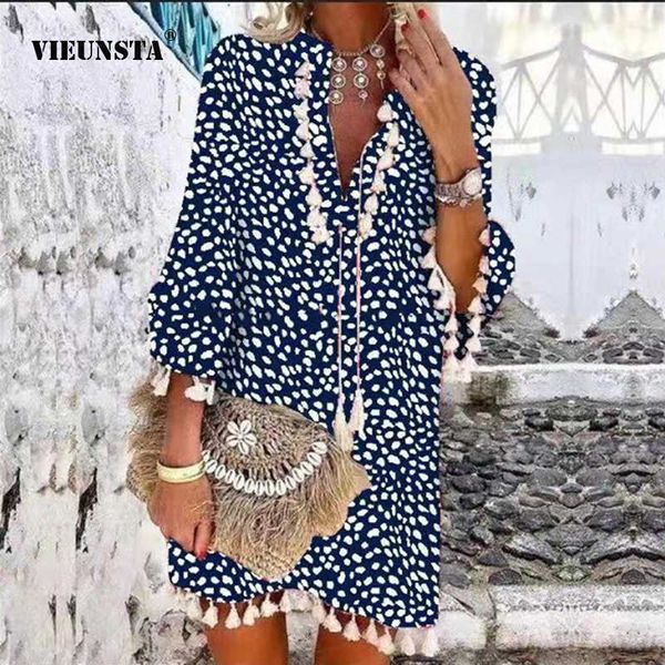 new summer women vintage tassel mini dresses ladies v neck 3 4 sleeve daisy floral print party dress spring casual loose 230508, White;black
new summer women vintage tassel mini dresses ladies v neck 3 4 sleeve daisy floral print party dress spring casual loose 230508, White;black