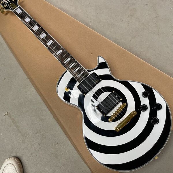 black and white electric guitar peach blossom heart body rose wood fingerboard
black and white electric guitar peach blossom heart body rose wood fingerboard