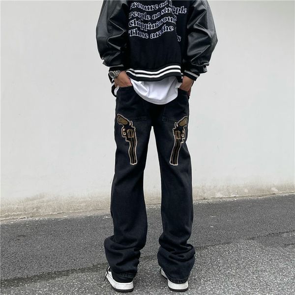 mens jeans hip hop embroidered for and women high street loose straight tube wash wide leg pants fashion 230511, Blue
mens jeans hip hop embroidered for and women high street loose straight tube wash wide leg pants fashion 230511, Blue