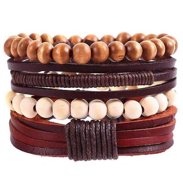 vintage weave cowhide wooden bead bracelet wrist string diy combination, Golden;silver
vintage weave cowhide wooden bead bracelet wrist string diy combination, Golden;silver