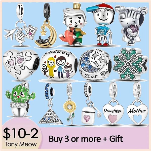 925 silver beads charms fit pandora charm dangle color cat moon star dangle bead, Black
925 silver beads charms fit pandora charm dangle color cat moon star dangle bead, Black