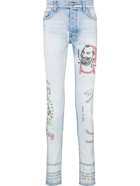 am1r1 mens jeans designers luxury brand logo x zig zag motif-print skinny jeans, Blue
am1r1 mens jeans designers luxury brand logo x zig zag motif-print skinny jeans, Blue