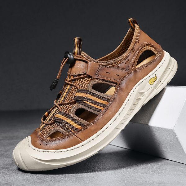 sandals summer men leather beach brand outdoor shoes climbing fishing water trekking comfortable breathable casual 230510, Black
sandals summer men leather beach brand outdoor shoes climbing fishing water trekking comfortable breathable casual 230510, Black
