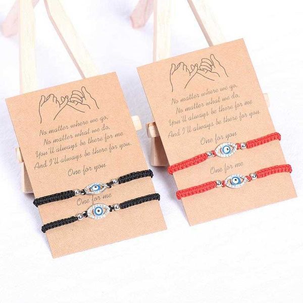 devils eye woven bracelet diamond palm heart trendy couple friendship card set, Golden;silver
devils eye woven bracelet diamond palm heart trendy couple friendship card set, Golden;silver