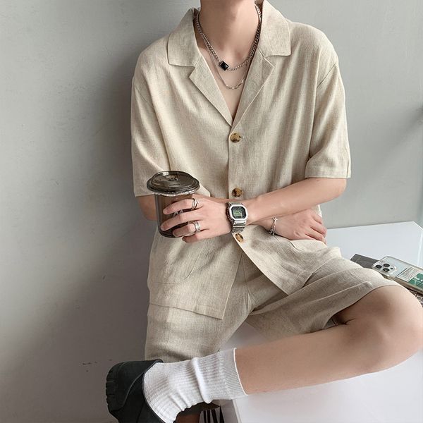 men's tracksuits 8xlm large size summer linen suit breathable comfortable chinese style short sleeve lapel shirt and pants men 230511, Gray
men's tracksuits 8xlm large size summer linen suit breathable comfortable chinese style short sleeve lapel shirt and pants men 230511, Gray