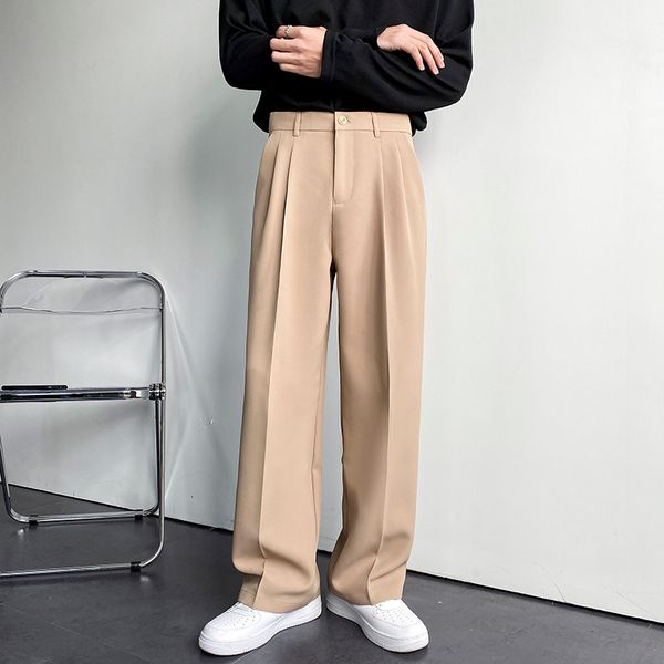 men's pants solid color formal suit pants men korean fashion loose casual pants men harajuku streetwear wide-leg straight-leg pants men, Black
men's pants solid color formal suit pants men korean fashion loose casual pants men harajuku streetwear wide-leg straight-leg pants men, Black