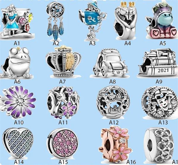 925 silver beads charms fit pandora charm new dreamcatcher blue unicorn beads beads diy, Black
925 silver beads charms fit pandora charm new dreamcatcher blue unicorn beads beads diy, Black