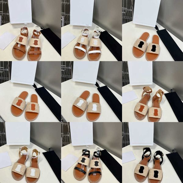 2023 luxury chunky sandals designer triomphe gladiator sandal women leather straw raffia hemp woven braided fisherman adjustable buckle stra, Black
2023 luxury chunky sandals designer triomphe gladiator sandal women leather straw raffia hemp woven braided fisherman adjustable buckle stra, Black