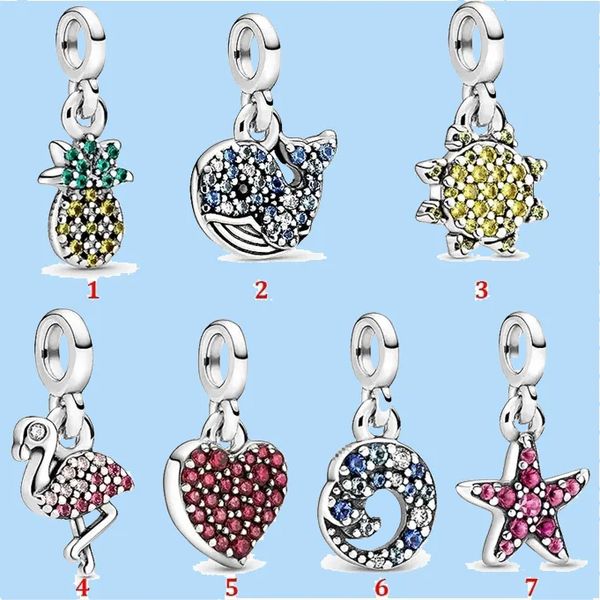 925 silver beads charms fit pandora charm me series flamingo pentagram small accessories, Black
925 silver beads charms fit pandora charm me series flamingo pentagram small accessories, Black
