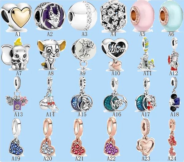925 silver beads charms fit pandora charm new mother's day glass beads diy fit original european, Black
925 silver beads charms fit pandora charm new mother's day glass beads diy fit original european, Black