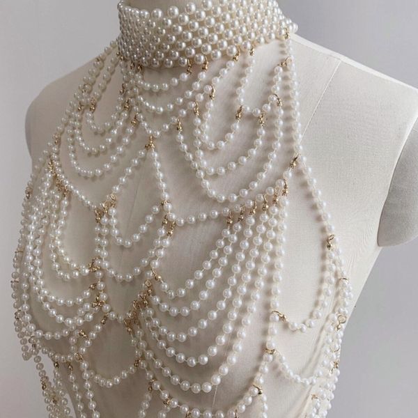 neck ties mutlilayered pearl body chain choker necklace harness adjustable bikini jewelry bib for pageant prom party 230512, Blue;purple
neck ties mutlilayered pearl body chain choker necklace harness adjustable bikini jewelry bib for pageant prom party 230512, Blue;purple