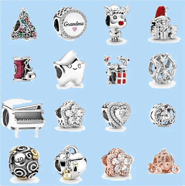 925 silver beads charms fit pandora charm christmas love heart bead blue turquoise crysta, Black
925 silver beads charms fit pandora charm christmas love heart bead blue turquoise crysta, Black