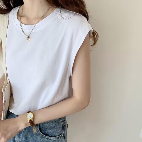 multi-color and multi-size sleeveless t-shirt women's loose summer new fashion vest t-shirt jacket to wear outside/-2xl, White
multi-color and multi-size sleeveless t-shirt women's loose summer new fashion vest t-shirt jacket to wear outside/-2xl, White