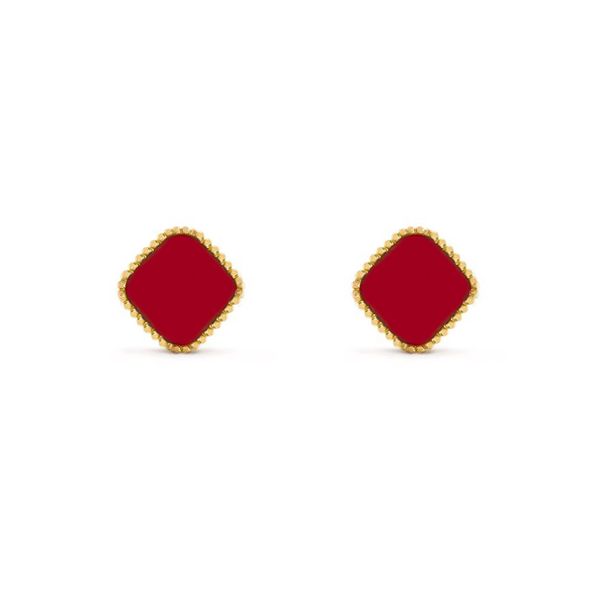 van designer clover earrings screw stud earrings18k gold plated agate mother's valentine's day wedding jewelry gift, Golden;silver
van designer clover earrings screw stud earrings18k gold plated agate mother's valentine's day wedding jewelry gift, Golden;silver