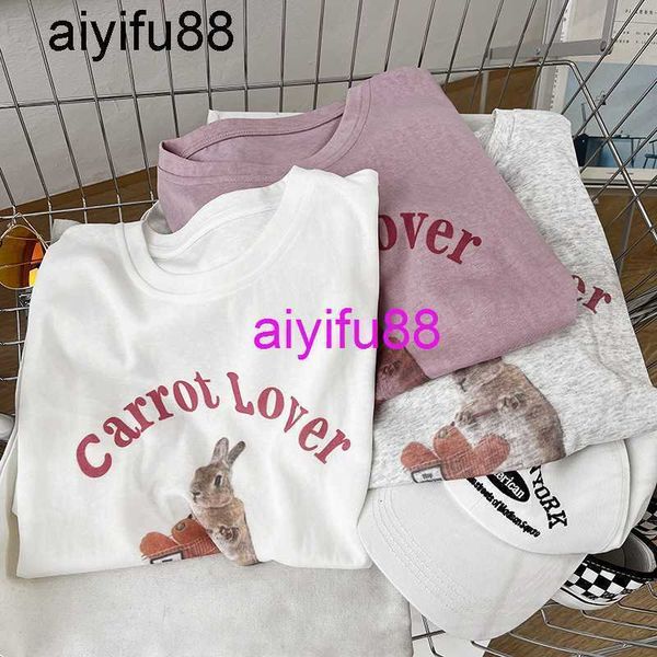 2022 summer new carrot lover~rabbit print short sleeve t-shirt women's loose and slim versatile 8, White
2022 summer new carrot lover~rabbit print short sleeve t-shirt women's loose and slim versatile 8, White