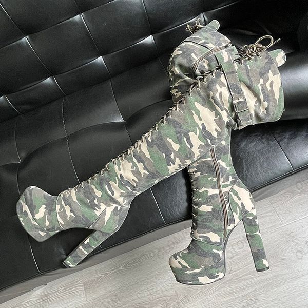 olomm new arrival women winter over the knee boots chunky heels round toe elegant camouflage casual shoes plus us size 5-20, Black
olomm new arrival women winter over the knee boots chunky heels round toe elegant camouflage casual shoes plus us size 5-20, Black