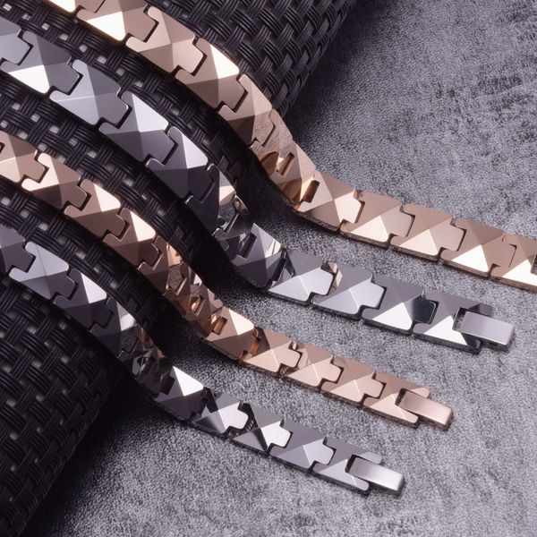 chain scratchproof tungsten bracelet men magnetic hematite couple carbide s s rose link 230511, Black
chain scratchproof tungsten bracelet men magnetic hematite couple carbide s s rose link 230511, Black