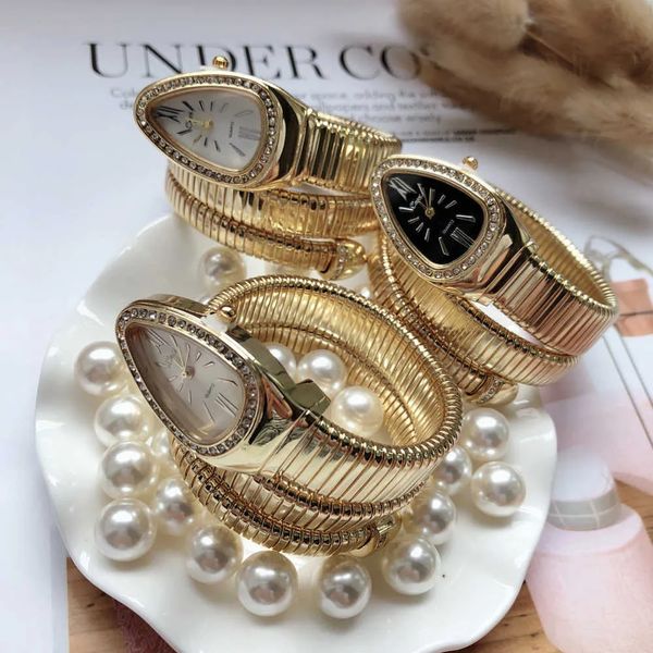 women's luxury brand watch snake quartz women's gold diamond wristwatch fashion gold-plated bracelet clock, Slivery;golden
women's luxury brand watch snake quartz women's gold diamond wristwatch fashion gold-plated bracelet clock, Slivery;golden