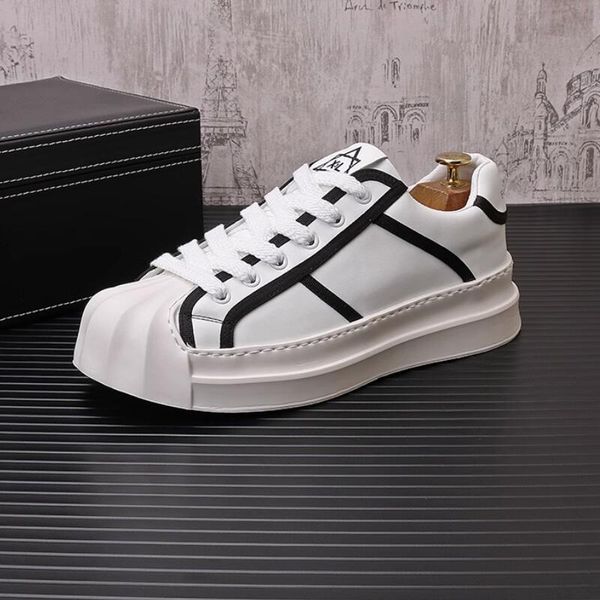 2023 summer new thick soled small white shoes korean version of casual simple fashion board shoes zapatos hombre a17, Black
2023 summer new thick soled small white shoes korean version of casual simple fashion board shoes zapatos hombre a17, Black