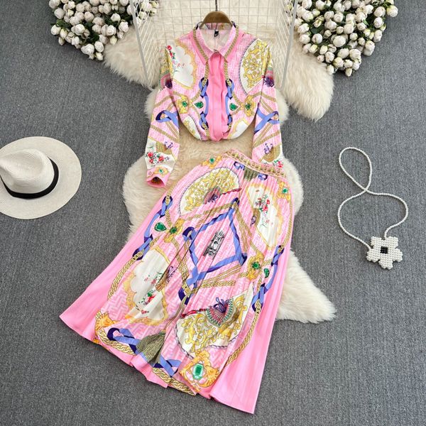 two piece dress prepomp autumn arrivals long sleeve print floral shirt high waist pleated skirt two piece set women gg595 230512, White
two piece dress prepomp autumn arrivals long sleeve print floral shirt high waist pleated skirt two piece set women gg595 230512, White