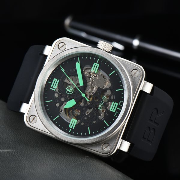br watch mechanical watch multi-functional stainless steel automatic fashion men's watch silicone material strap, Slivery;brown
br watch mechanical watch multi-functional stainless steel automatic fashion men's watch silicone material strap, Slivery;brown