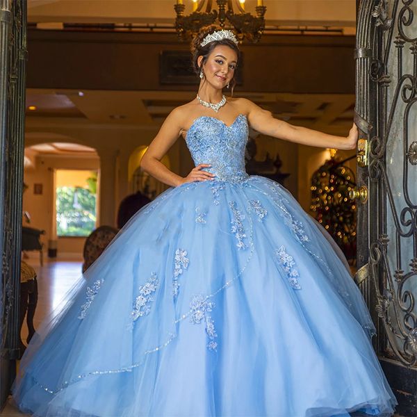 quinceanera dresses princess sky blue sequins appliques ball gown sweetheart lace-up with tulle plus size sweet 16 debutante party birthday, Blue;red
quinceanera dresses princess sky blue sequins appliques ball gown sweetheart lace-up with tulle plus size sweet 16 debutante party birthday, Blue;red