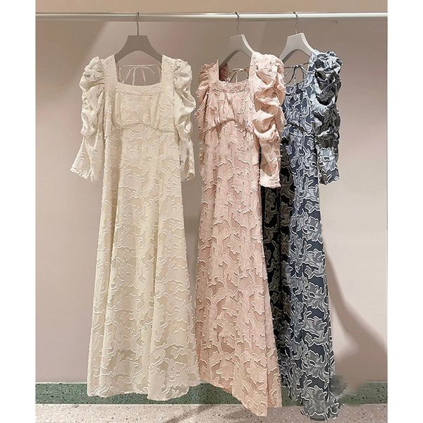 casual dresses kuzuwata japanese elegant square neck vestido feminino jacquard bubble sleeve dresses french style backless lace up robe 2305, Black;gray
casual dresses kuzuwata japanese elegant square neck vestido feminino jacquard bubble sleeve dresses french style backless lace up robe 2305, Black;gray