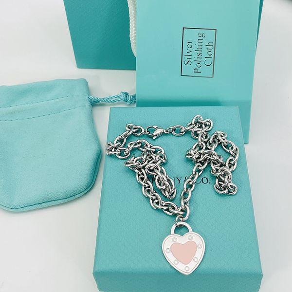 19mm blue heart necklace womens a set of packaging stainless steel fashion pendant jewelry gift female wholesale, Silver
19mm blue heart necklace womens a set of packaging stainless steel fashion pendant jewelry gift female wholesale, Silver