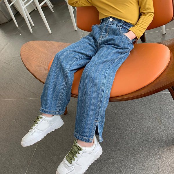 jeans girls' pants spring autumn trend baby kids children's jeans european and american style fashionable split wide-leg pants 230, Blue
jeans girls' pants spring autumn trend baby kids children's jeans european and american style fashionable split wide-leg pants 230, Blue