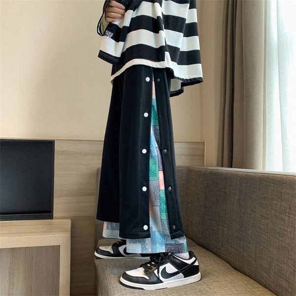 men's pants harajuku casual wide pants men streetwear patchwork sweatpants spring autumn fashion ankle-length trousers for men 230511, Black
men's pants harajuku casual wide pants men streetwear patchwork sweatpants spring autumn fashion ankle-length trousers for men 230511, Black