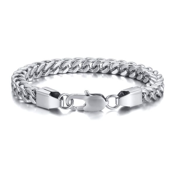 6mm 8.26inch polished hip hop stainless steel men's personality bracelet link chain for gifts jewelry silver, Black
6mm 8.26inch polished hip hop stainless steel men's personality bracelet link chain for gifts jewelry silver, Black