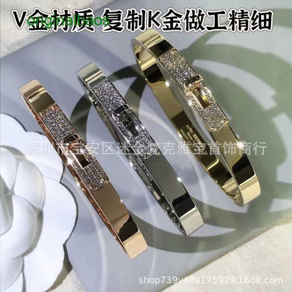 original hemrres designer bracelet vgold material h rose plated 18k gold original buckle with diamond bracelet support, Black
original hemrres designer bracelet vgold material h rose plated 18k gold original buckle with diamond bracelet support, Black