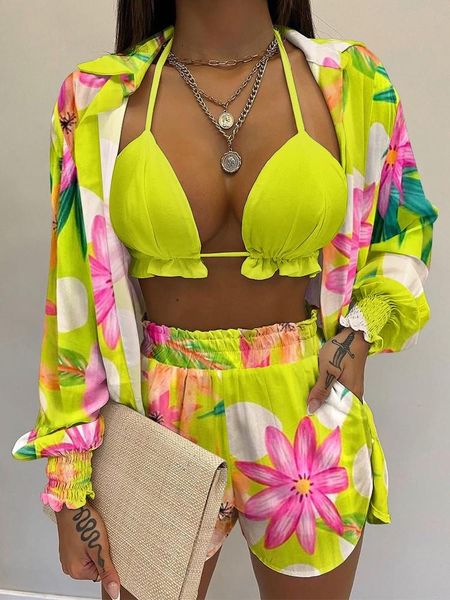 dress hirigin summer 3 piece set outfits women fashion beach style printed suspender shirt shorts suit three piece set women, White
dress hirigin summer 3 piece set outfits women fashion beach style printed suspender shirt shorts suit three piece set women, White