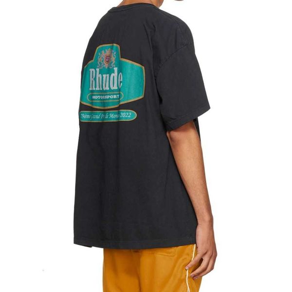 men's t-shirt ins american fashion brand rhude racing crest printed short sleeve t-shirt men and women couple large size pullover short, White;black
men's t-shirt ins american fashion brand rhude racing crest printed short sleeve t-shirt men and women couple large size pullover short, White;black