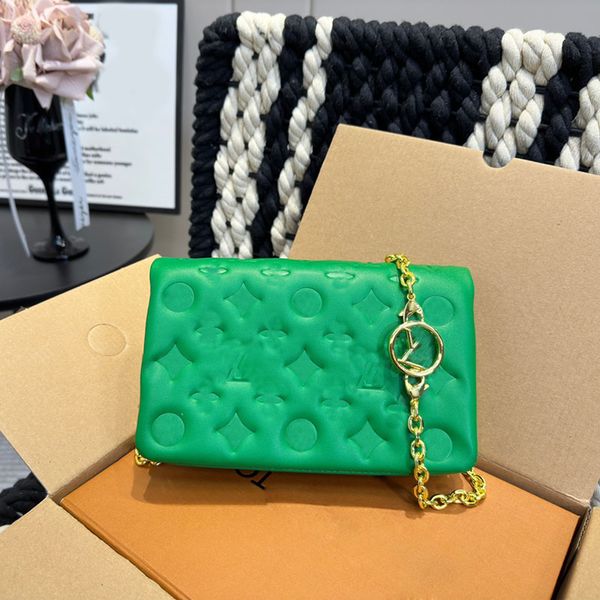 women designer flap bag embossed letters purse calfskin leather gold chain strap with coin charm crossbody shoulder handbag luxury clutch wa
women designer flap bag embossed letters purse calfskin leather gold chain strap with coin charm crossbody shoulder handbag luxury clutch wa