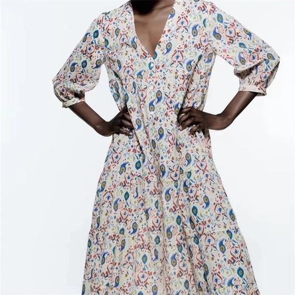 dresses women's chiffon dress female vintage floral printed half sleeve midi dresses summer spring vestidos, Black;gray
dresses women's chiffon dress female vintage floral printed half sleeve midi dresses summer spring vestidos, Black;gray