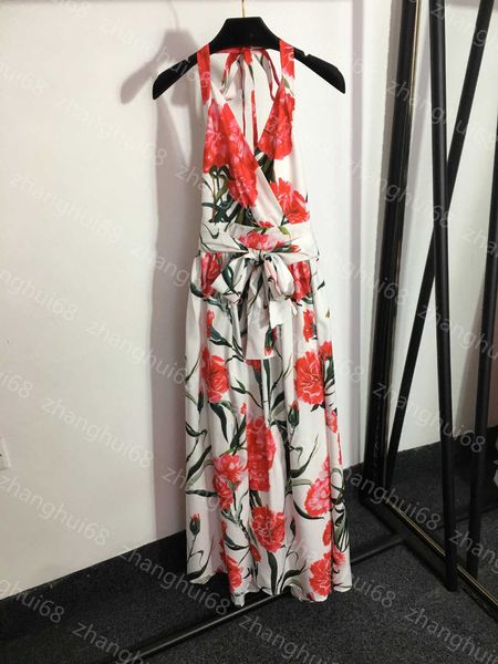 23ss women dresses summer dress womens designer clothing temperament big red flower print v-neck backless lace-up dress long skirt womens cl, Black;gray
23ss women dresses summer dress womens designer clothing temperament big red flower print v-neck backless lace-up dress long skirt womens cl, Black;gray