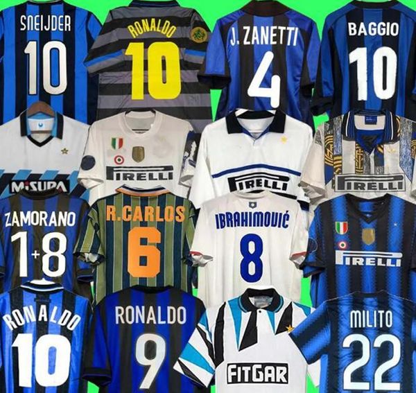 

Retro Soccer jersey finals 2009 MILITO SNEIJDER ZANETTI Milan Eto'o Football 97 98 99 95 96 Baggio ADRIANO 10 11 07 08 09 Zamorano RONALDO InTErS Ibrahimovic Cambiasso, 19-20