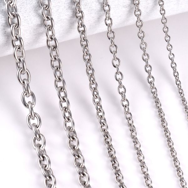1pc width width 2mm stainless steel cross o chain necklace for women men diy jewelry thin bracelet necklace, Silver
1pc width width 2mm stainless steel cross o chain necklace for women men diy jewelry thin bracelet necklace, Silver
