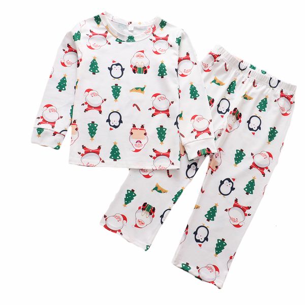 pajamas xmas kids boy girl pajamas set santa claus christmas tree children sleepwear 2pcs pants baby clothes pypamas 230511, Blue;red 
pajamas xmas kids boy girl pajamas set santa claus christmas tree children sleepwear 2pcs pants baby clothes pypamas 230511, Blue;red