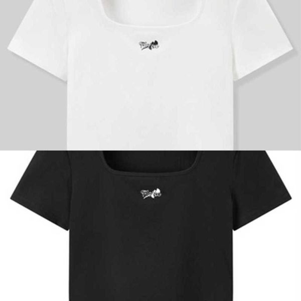 spring 2023 new commuter ladies solid color versatile knitted shirt short sleeve t-shirt for women a1dad2206, White
spring 2023 new commuter ladies solid color versatile knitted shirt short sleeve t-shirt for women a1dad2206, White
