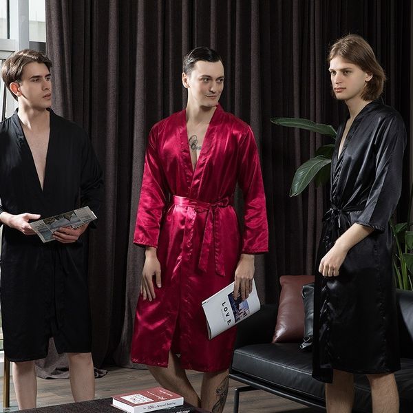 men's robes casual men kimono robe loose homewear intimate lingerie satin groom groomsman wedding robe sleepwear bathrobe gown 230512
men's robes casual men kimono robe loose homewear intimate lingerie satin groom groomsman wedding robe sleepwear bathrobe gown 230512