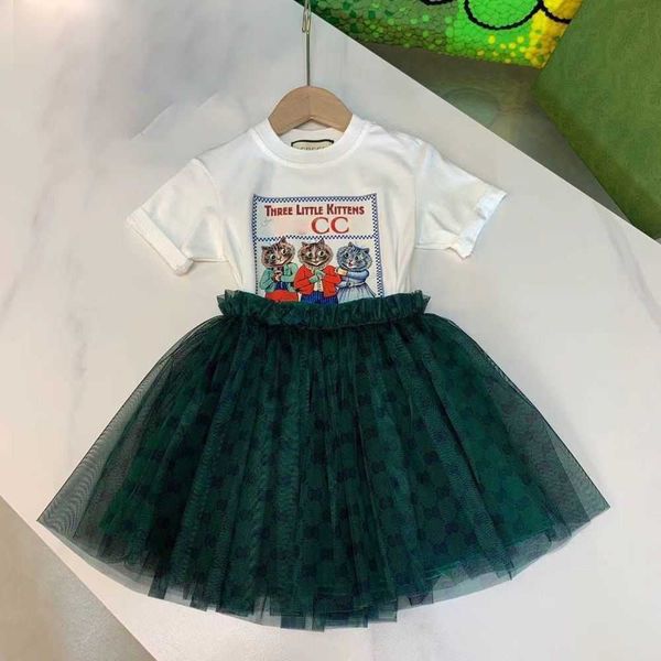 luxury designer clothing sets fashion girls cute gauze skirt cotton 2022 two piece suit cci brand children puff sleeve dress shirts tshirt s, Red;yellow
luxury designer clothing sets fashion girls cute gauze skirt cotton 2022 two piece suit cci brand children puff sleeve dress shirts tshirt s, Red;yellow