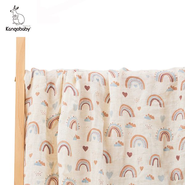 blankets swaddling kangobaby70% bamboo 30% cotton baby swaddle wraps muslin born big diaper quilt 230512
