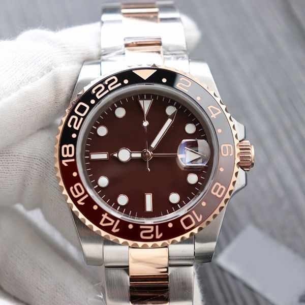 mens gmt watch left hand designer automatic sapphire 904l stainless steel wristwatches sports watch luminous montre de luxe root beer luxury, Slivery;brown
mens gmt watch left hand designer automatic sapphire 904l stainless steel wristwatches sports watch luminous montre de luxe root beer luxury, Slivery;brown