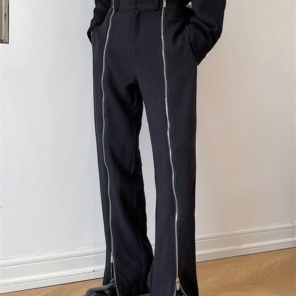 men's pants iefb korean zipper design trendy men's straight pants slim fit mid-waist casual long pants chic black trousers 9a1152
men's pants iefb korean zipper design trendy men's straight pants slim fit mid-waist casual long pants chic black trousers 9a1152