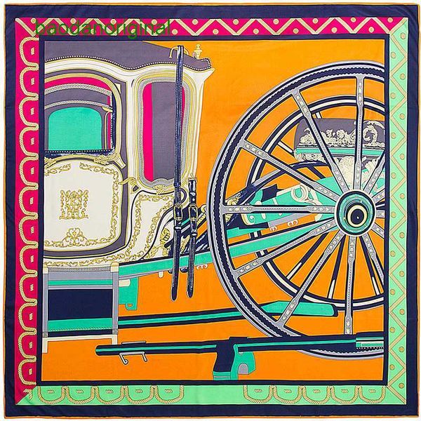 hemres designer scarves autumn and winter new 130cm twill wheel carriage women's square scarf, Blue;gray
hemres designer scarves autumn and winter new 130cm twill wheel carriage women's square scarf, Blue;gray