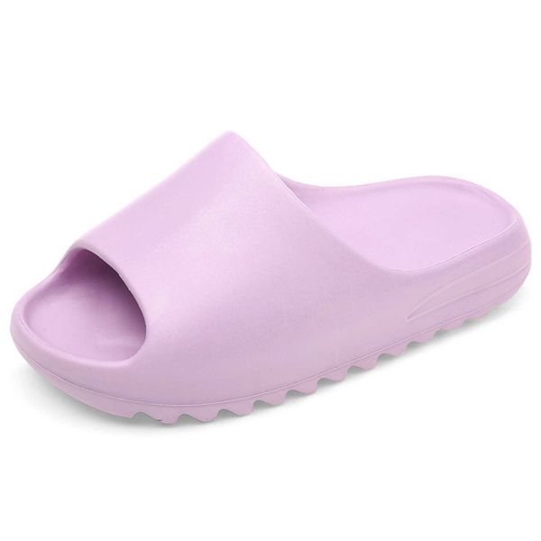 boys slip-on kids foam sandals fashion baby girls toddler adults beach summer slides bone resinchildren lightweight water shoes uxzk, Black